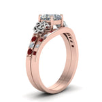 Load image into Gallery viewer, irish-cushion-cut-diamond-bridal-ring-set-with-ruby-in-rose-gold-FDENS2255B4CUGRUDRANGLE2-NL-RG_48b0cf59-16e5-49fb-ba06-921a7d78ed9a?v=1757052278
