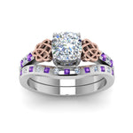 Load image into Gallery viewer, irish-cushion-cut-diamond-bridal-ring-set-with-violet-topaz-in-white-gold-FDENS2255B4CUGVITOANGLE5-NL-WG_f3f0f09a-93c4-4cf1-82d2-33b9fb902585?v=1757052278
