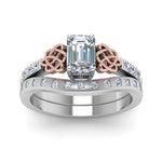 Load image into Gallery viewer, irish-emerald-cut-diamond-bridal-ring-set-in-white-gold-FDENS2255B4EMANGLE5-NL-WG?v=1757052183

