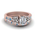 Load image into Gallery viewer, irish-emerald-cut-diamond-bridal-ring-set-with-blue-topaz-in-rose-gold-FDENS2255B4EMGICBLTO-NL-RG?v=1757052184
