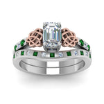 Load image into Gallery viewer, irish-emerald-cut-diamond-bridal-ring-set-with-emerald-in-white-gold-FDENS2255B4EMGEMGRANGLE5-NL-WG_826d8d40-3feb-4bf1-a34e-76556a02b43e?v=1757052290
