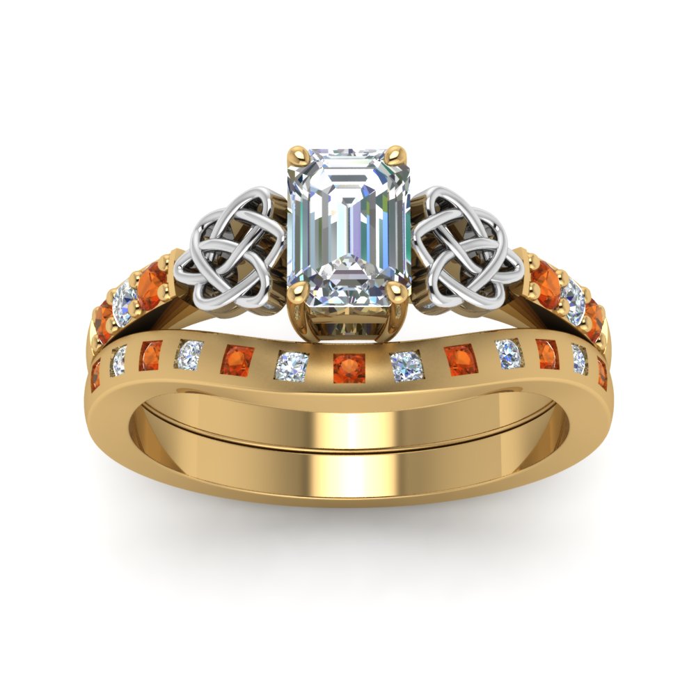 irish-emerald-cut-diamond-bridal-ring-set-with-orange-sapphire-in-yellow-gold-FDENS2255B4EMGSAORANGLE5-NL-YG?v=1757052184