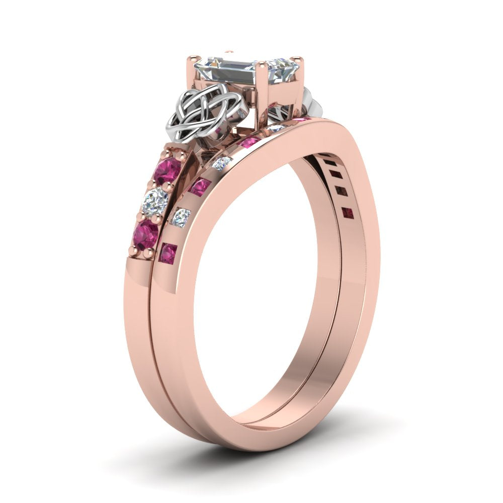 irish-emerald-cut-diamond-bridal-ring-set-with-pink-sapphire-in-rose-gold-FDENS2255B4EMGSADRPIANGLE2-NL-RG?v=1757052184