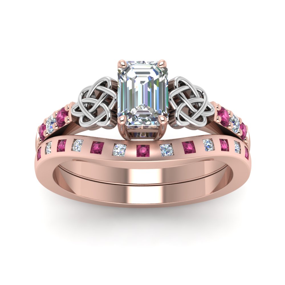 irish-emerald-cut-diamond-bridal-ring-set-with-pink-sapphire-in-rose-gold-FDENS2255B4EMGSADRPIANGLE5-NL-RG?v=1757052183
