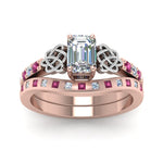 Load image into Gallery viewer, irish-emerald-cut-diamond-bridal-ring-set-with-pink-sapphire-in-rose-gold-FDENS2255B4EMGSADRPIANGLE5-NL-RG_50876f06-e628-4ad3-8a8f-2a5da09b05b7?v=1757052290
