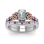 Load image into Gallery viewer, irish-emerald-cut-diamond-bridal-ring-set-with-pink-sapphire-in-white-gold-FDENS2255B4EMGSADRPIANGLE5-NL-WG_610f9fa4-7c64-43ec-bcf8-a97b19ca0ea0?v=1757052291
