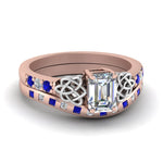 Load image into Gallery viewer, irish-emerald-cut-diamond-bridal-ring-set-with-sapphire-in-rose-gold-FDENS2255B4EMGSABL-NL-RG?v=1757052183
