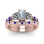 Load image into Gallery viewer, irish-emerald-cut-diamond-bridal-ring-set-with-sapphire-in-rose-gold-FDENS2255B4EMGSABLANGLE5-NL-RG?v=1757052184
