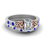 Load image into Gallery viewer, irish-emerald-cut-diamond-bridal-ring-set-with-sapphire-in-white-gold-FDENS2255B4EMGSABL-NL-WG?v=1757052183
