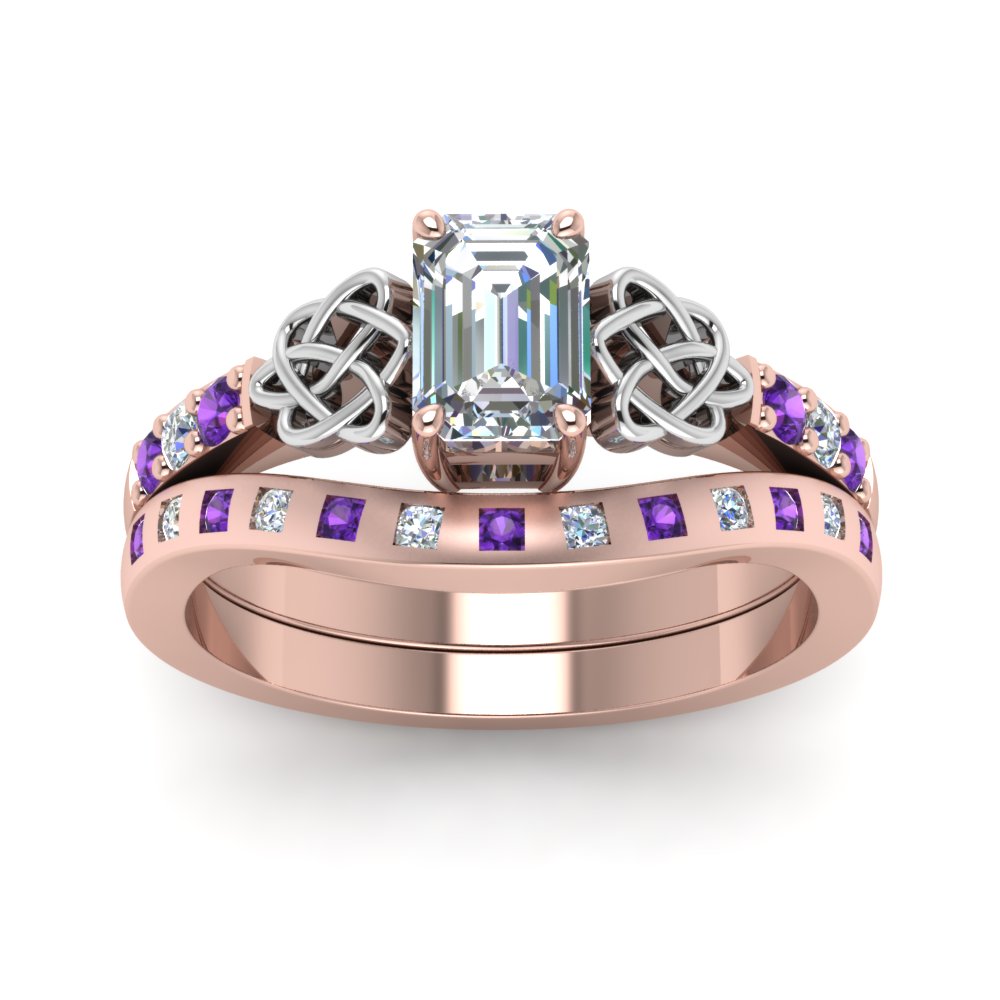 irish-emerald-cut-diamond-bridal-ring-set-with-violet-topaz-in-rose-gold-FDENS2255B4EMGVITOANGLE5-NL-RG?v=1757052184