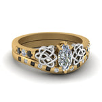 Load image into Gallery viewer, irish-marquise-cut-bridal-ring-set-with-black-diamond-in-yellow-gold-FDENS2255B4MQGBLACK-NL-YG?v=1757052204
