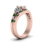 Load image into Gallery viewer, irish-marquise-cut-diamond-bridal-ring-set-with-emerald-in-rose-gold-FDENS2255B4MQGEMGRANGLE2-NL-RG_ab3dcd02-b968-41e1-9465-05b4c9a66c94?v=1757052306
