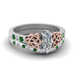 Load image into Gallery viewer, irish-marquise-cut-diamond-bridal-ring-set-with-emerald-in-white-gold-FDENS2255B4MQGEMGR-NL-WG?v=1757052203
