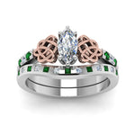 Load image into Gallery viewer, irish-marquise-cut-diamond-bridal-ring-set-with-emerald-in-white-gold-FDENS2255B4MQGEMGRANGLE5-NL-WG?v=1757052202
