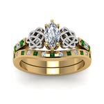 Load image into Gallery viewer, irish-marquise-cut-diamond-bridal-ring-set-with-emerald-in-yellow-gold-FDENS2255B4MQGEMGRANGLE5-NL-YG?v=1757052203
