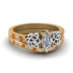 Load image into Gallery viewer, irish-marquise-cut-diamond-bridal-ring-set-with-orange-sapphire-in-yellow-gold-FDENS2255B4MQGSAOR-NL-YG?v=1757052203
