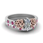 Load image into Gallery viewer, irish-marquise-cut-diamond-bridal-ring-set-with-pink-sapphire-in-white-gold-FDENS2255B4MQGSADRPI-NL-WG?v=1757052203
