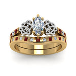Load image into Gallery viewer, irish-marquise-cut-diamond-bridal-ring-set-with-ruby-in-yellow-gold-FDENS2255B4MQGRUDRANGLE5-NL-YG?v=1757052204
