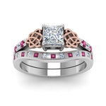 Load image into Gallery viewer, irish-princess-cut-diamond-bridal-ring-set-with-pink-sapphire-in-white-gold-FDENS2255B4PRGSADRPIANGLE5-NL-WG_a3548b22-340f-46dd-9479-72bfafa8c1b1?v=1757052316
