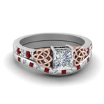 Load image into Gallery viewer, irish-princess-cut-diamond-bridal-ring-set-with-ruby-in-white-gold-FDENS2255B4PRGRUDR-NL-WG_40cf94d9-88ba-4fbd-b2c2-fde3f288cba2?v=1757052316
