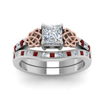 Load image into Gallery viewer, irish-princess-cut-diamond-bridal-ring-set-with-ruby-in-white-gold-FDENS2255B4PRGRUDRANGLE5-NL-WG_bc6601cc-39d8-455c-afd6-0ce2dc3c9405?v=1757052316
