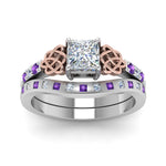 Load image into Gallery viewer, irish-princess-cut-diamond-bridal-ring-set-with-violet-topaz-in-white-gold-FDENS2255B4PRGVITOANGLE5-NL-WG_f2f2f4ae-c4fb-45dc-b448-eb16773f9957?v=1757052316

