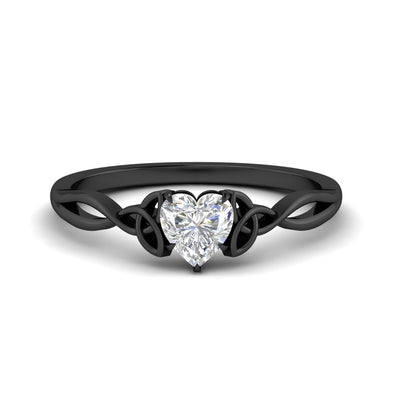 Heart Shape Diamond Irish-Inspired Split Shank Ring