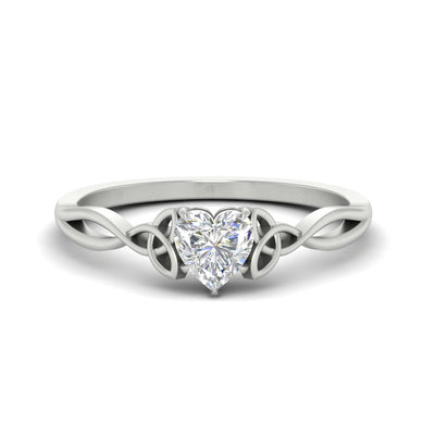 Heart Shape Diamond Irish-Inspired Split Shank Ring