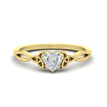 Load image into Gallery viewer, irish-split-heart-shaped-solitaire-diamond-ring-in-yellow-gold-FD9286HT-NL-YG
