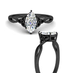 Load image into Gallery viewer, irish-split-marquise-cut-solitaire-diamond-ring-in-black-gold-FD9286MQANGLE3-NL-BG
