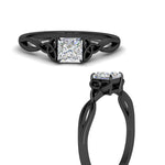 Load image into Gallery viewer, irish-split-princess-cut-solitaire-diamond-ring-in-black-gold-FD9286PRANGLE3-NL-BG
