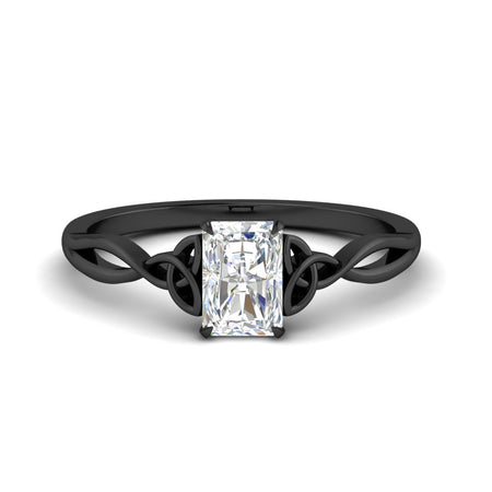 Radiant Cut Diamond Irish Split Solitaire Engagement Ring