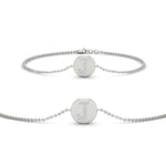 Load image into Gallery viewer, Alphabet disc diamond bracelet
