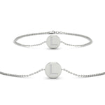 Load image into Gallery viewer, Alphabet disc diamond bracelet
