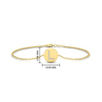 Load image into Gallery viewer, Alphabet disc diamond bracelet
