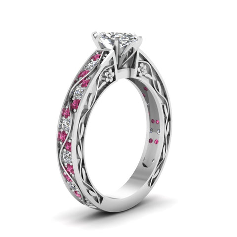 lab-created-marquise-cut-antique-filigree-engagement-ring-with-pink-sapphire-in-14K-white-gold-FDENS3543MQRGSADRPIANGLE2-NL-WG