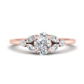 Thumbnail 13 - lab-created-oval-vintage-marquise-&-round-engagement-ring-in-rose-gold-FDENR635OVR-NL-RG