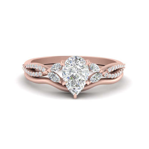 lab-created-pear-diamond-twisted-vine-pavé-bridal-set-in-rose-gold-FDENR3211PE
