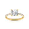 Load image into Gallery viewer, lab-created-princess-cut-diamond-under-halo-pave-ring-in-yellow-gold-FD10060PRRANGLE5-NL-YG.jpg?v=1770718407
