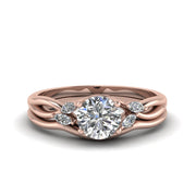 lab-grown-round-cut-marquise-accent-ring-with-plain-band-in-14K-rose-gold-FD8300RO-NL-RG