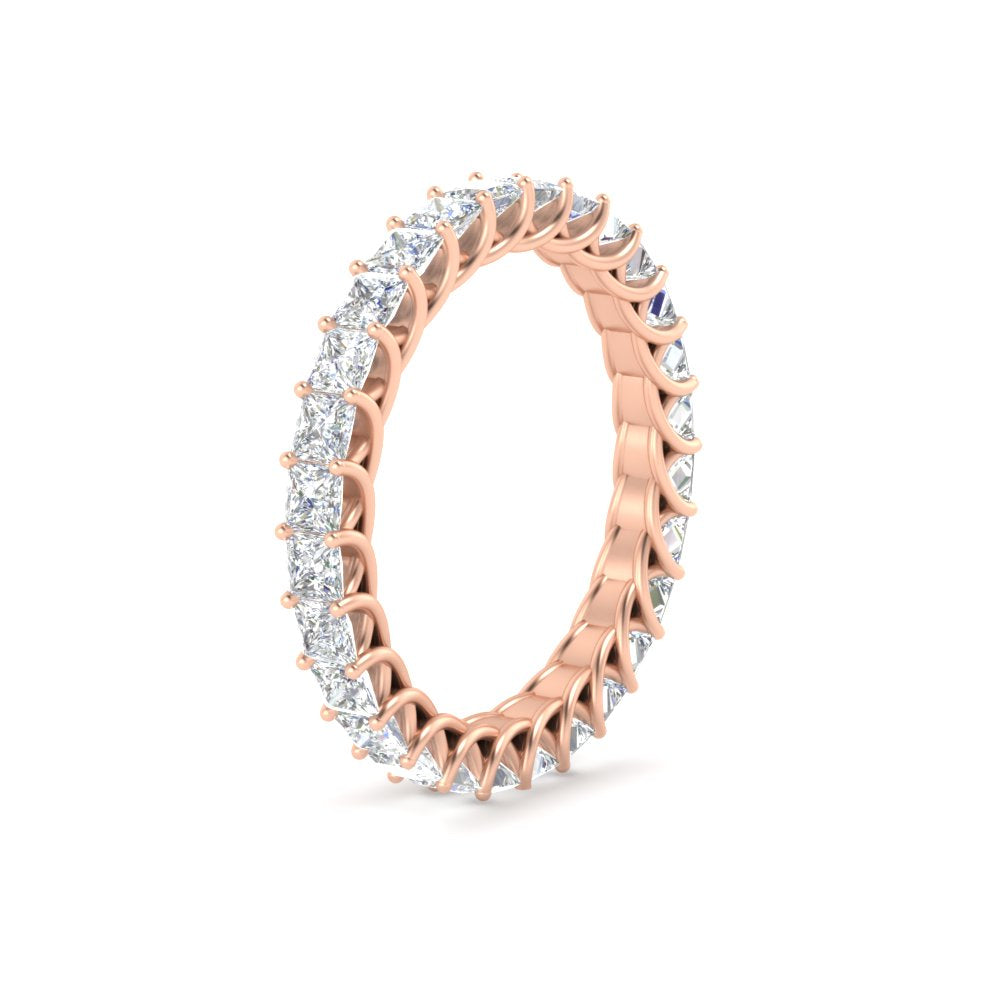 Ladies 2 Carat Princess Cut Eternity Band