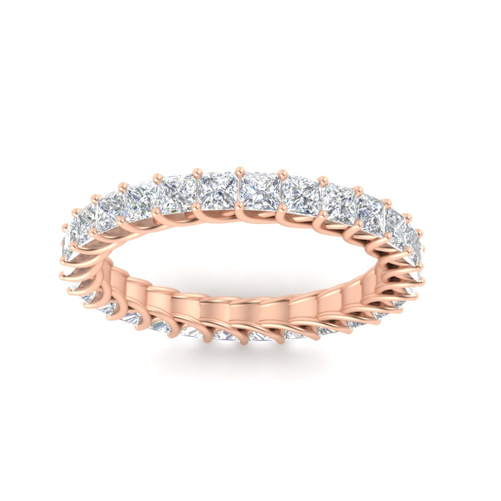 Ladies 2 Carat Princess Cut Eternity Band