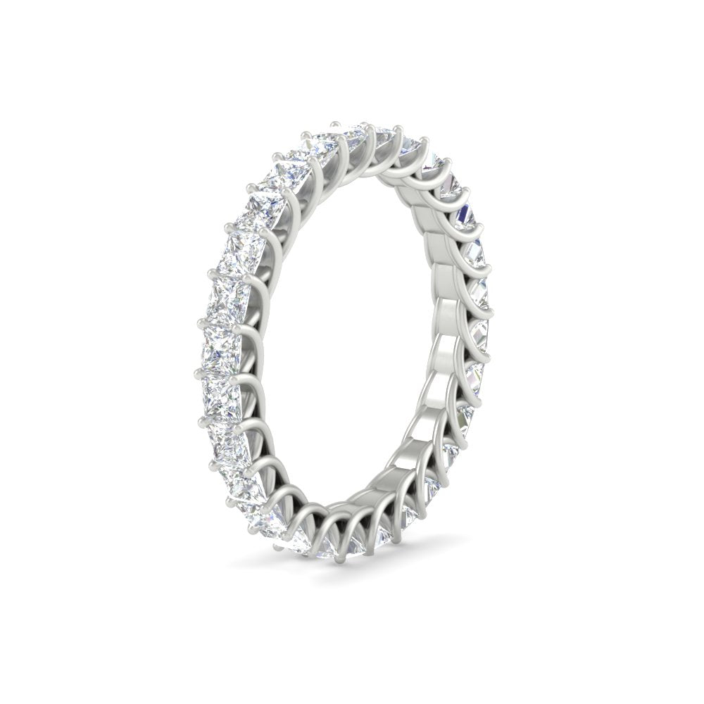 Ladies 2 Carat Princess Cut Eternity Band