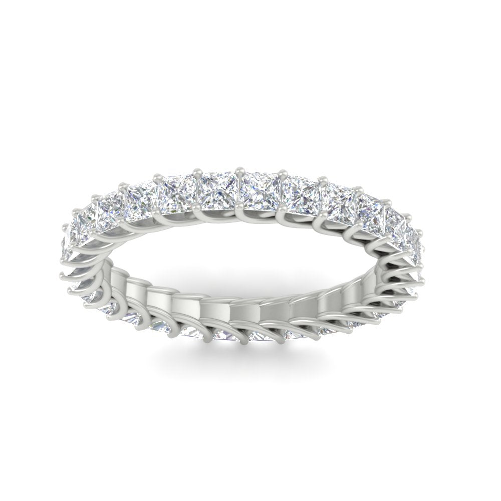 Ladies 2 Carat Princess Cut Eternity Band