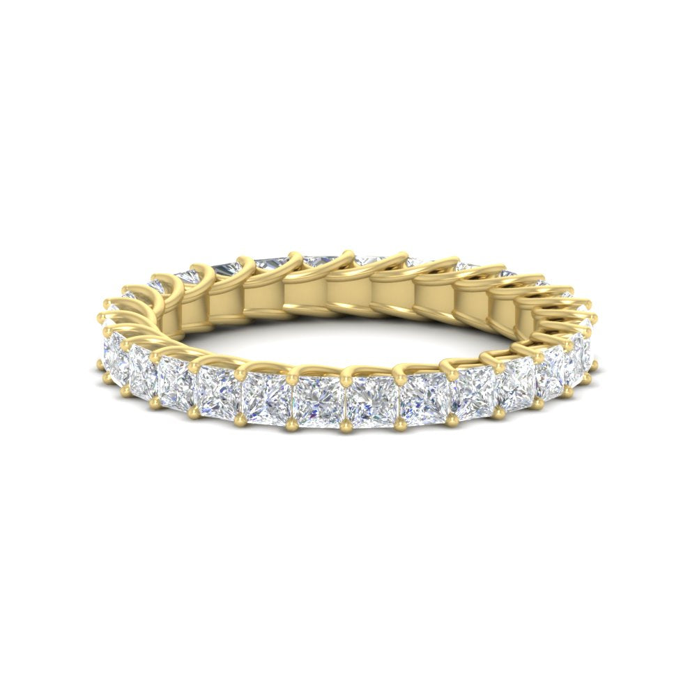 Ladies 2 Carat Princess Cut Eternity Band