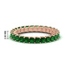 Load image into Gallery viewer, ladies-2-carat-emerald-princess-cut-eternity-band-in-rose-gold-FD10203PRBGEMGR-2.00CT-NL-RG-HW.jpg