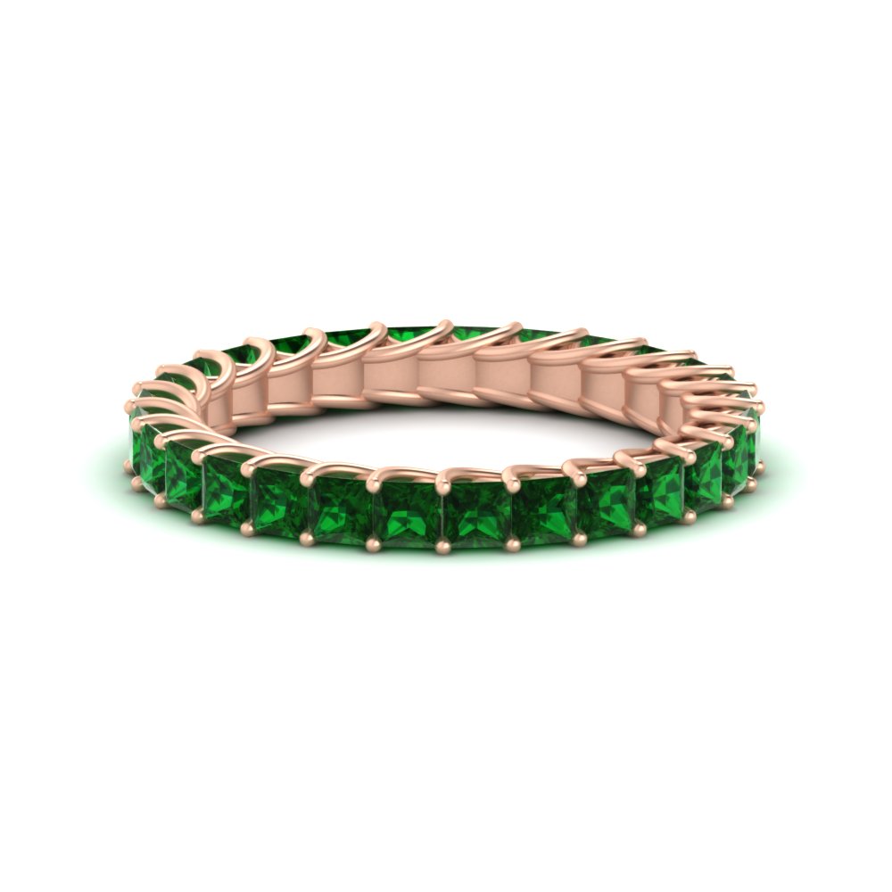 Ladies 2 Carat Princess Cut Eternity Band