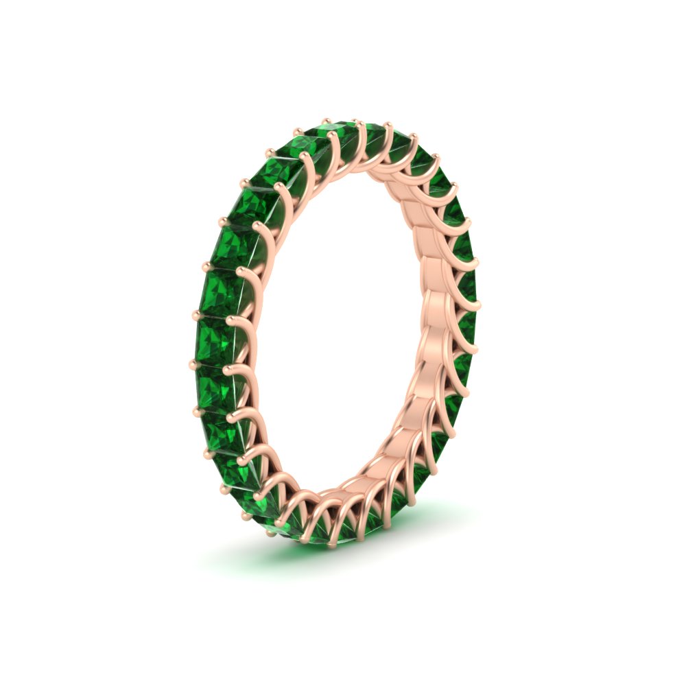 Ladies 2 Carat Princess Cut Eternity Band