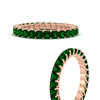 Load image into Gallery viewer, ladies-2-carat-emerald-princess-cut-eternity-band-in-rose-gold-FD10203PRBGEMGRANGLE3-2.00-CT-NL-RG.jpg