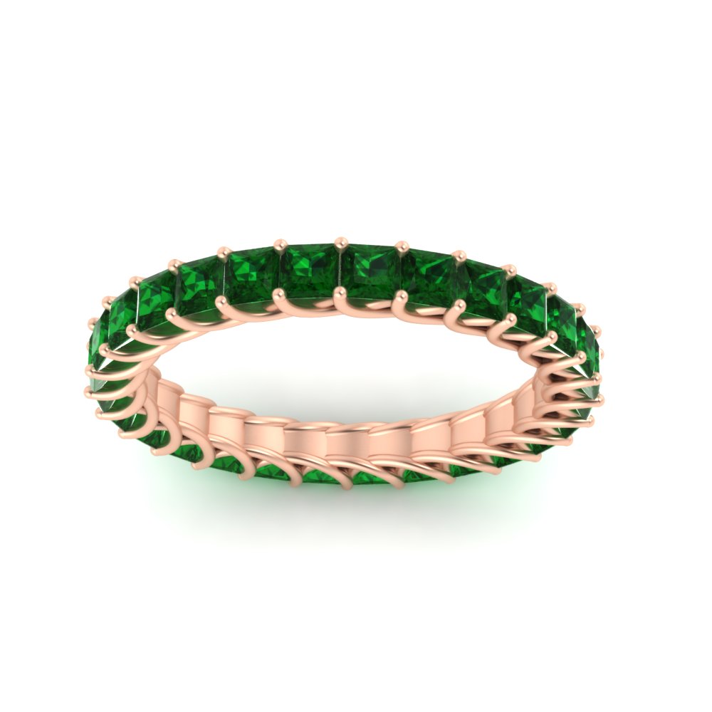 Ladies 2 Carat Princess Cut Eternity Band